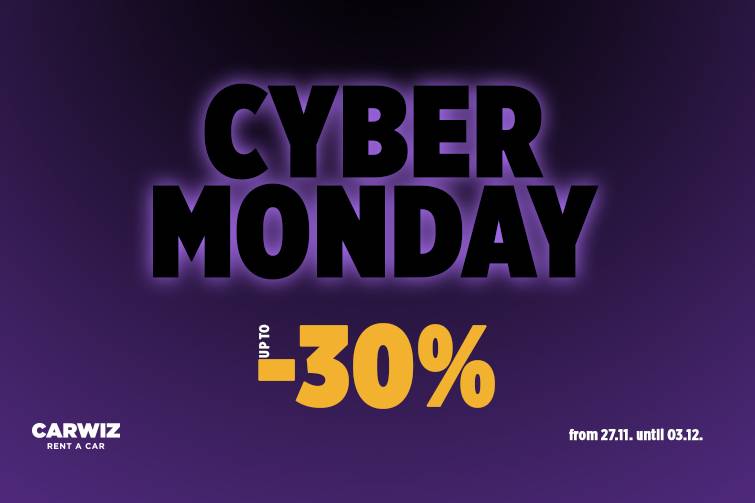 Offre Cyber Week jusqu'à -30% sur Carwiz!