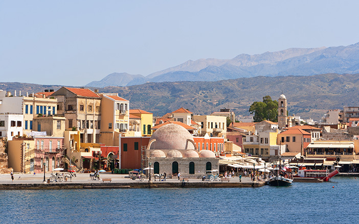 The romantic port in Chania