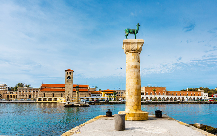 The port in Rhodes