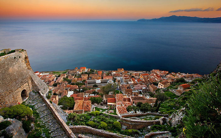 Drive to Monemvasia with your rental car